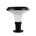GLOBOSTAR® WHISPER  Φωτιστικό Κολωνάκι Κήπου LED 10W 500lm 120° με Ενσωματωμένο Φωτοβολταϊκό Panel 6V 2W & Επαναφορτιζόμενη Μπαταρία Li-ion 3.2V 1800mAh με Αισθητήρα Ημέρας-Νύχτας Αδιάβροχο IP65 Ψυχρό Λευκό 6000K - Sanan SMD Chip - Γκρι Ανθρακί - Μ25 