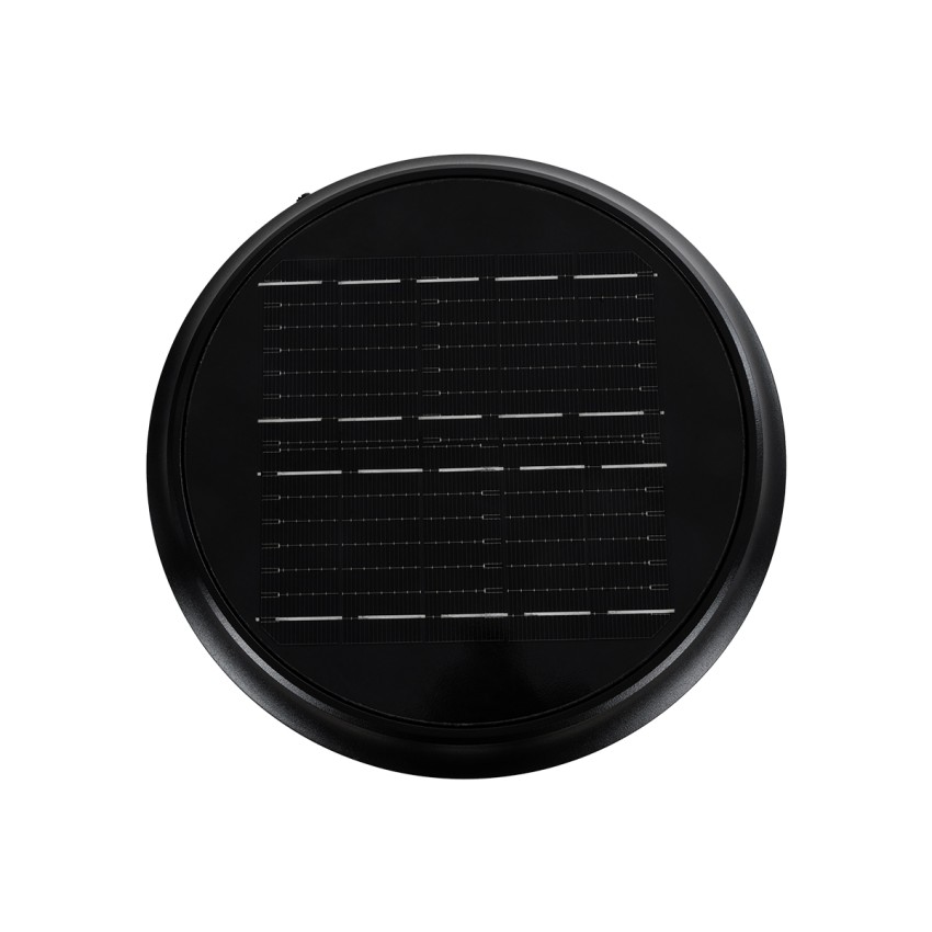 GLOBOSTAR® WHISPER  Φωτιστικό Κολωνάκι Κήπου LED 10W 500lm 120° με Ενσωματωμένο Φωτοβολταϊκό Panel 6V 2W & Επαναφορτιζόμενη Μπαταρία Li-ion 3.2V 1800mAh με Αισθητήρα Ημέρας-Νύχτας Αδιάβροχο IP65 Ψυχρό Λευκό 6000K - Sanan SMD Chip - Γκρι Ανθρακί - Μ25 