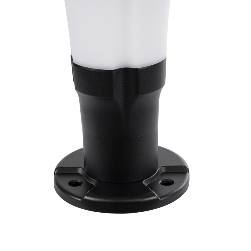 GLOBOSTAR® WHISPER  Φωτιστικό Κολωνάκι Κήπου LED 10W 500lm 120° με Ενσωματωμένο Φωτοβολταϊκό Panel 6V 2W & Επαναφορτιζόμενη Μπαταρία Li-ion 3.2V 1800mAh με Αισθητήρα Ημέρας-Νύχτας Αδιάβροχο IP65 Ψυχρό Λευκό 6000K - Sanan SMD Chip - Γκρι Ανθρακί - Μ25 