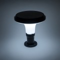 GLOBOSTAR® WHISPER  Φωτιστικό Κολωνάκι Κήπου LED 10W 500lm 120° με Ενσωματωμένο Φωτοβολταϊκό Panel 6V 2W & Επαναφορτιζόμενη Μπαταρία Li-ion 3.2V 1800mAh με Αισθητήρα Ημέρας-Νύχτας Αδιάβροχο IP65 Ψυχρό Λευκό 6000K - Sanan SMD Chip - Γκρι Ανθρακί - Μ25 