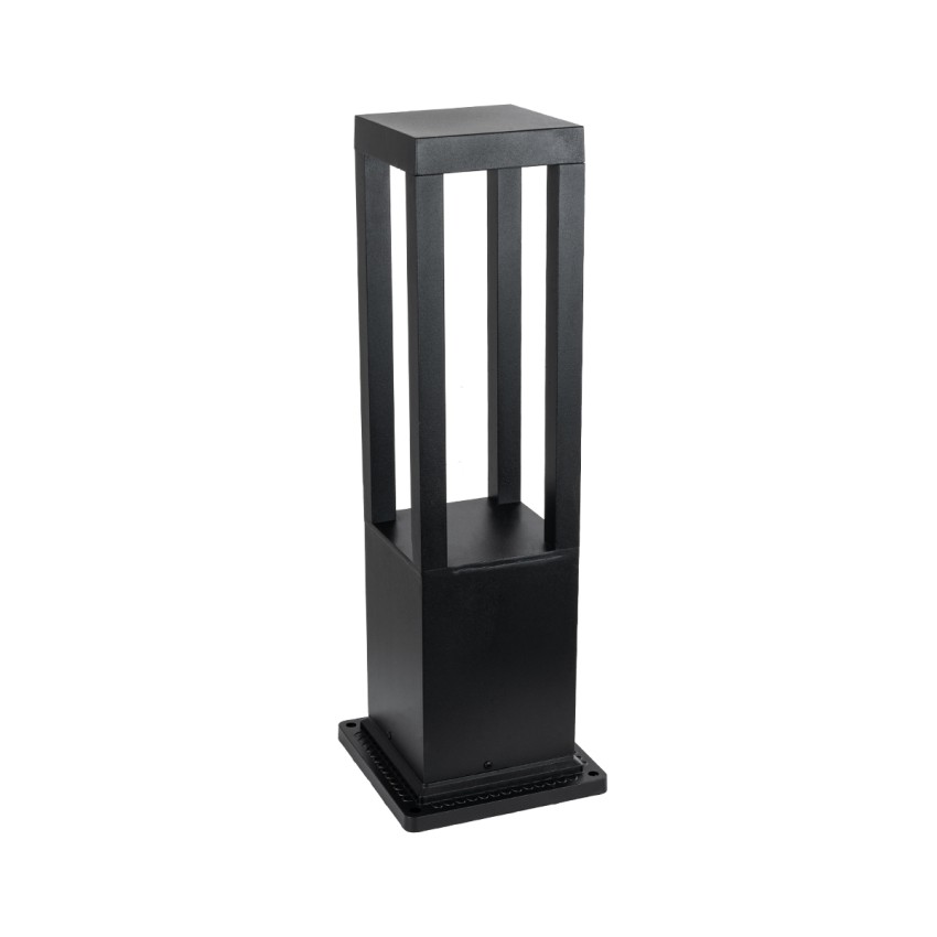 GLOBOSTAR® HONEYBEE  Φωτιστικό Κολωνάκι Κήπου LED 15W 1500lm 120° AC 220-240V Αδιάβροχο IP65 Θερμό Λευκό 2700K - Γκρι Ανθρακί - Μ20 x Π20 x Υ60cm