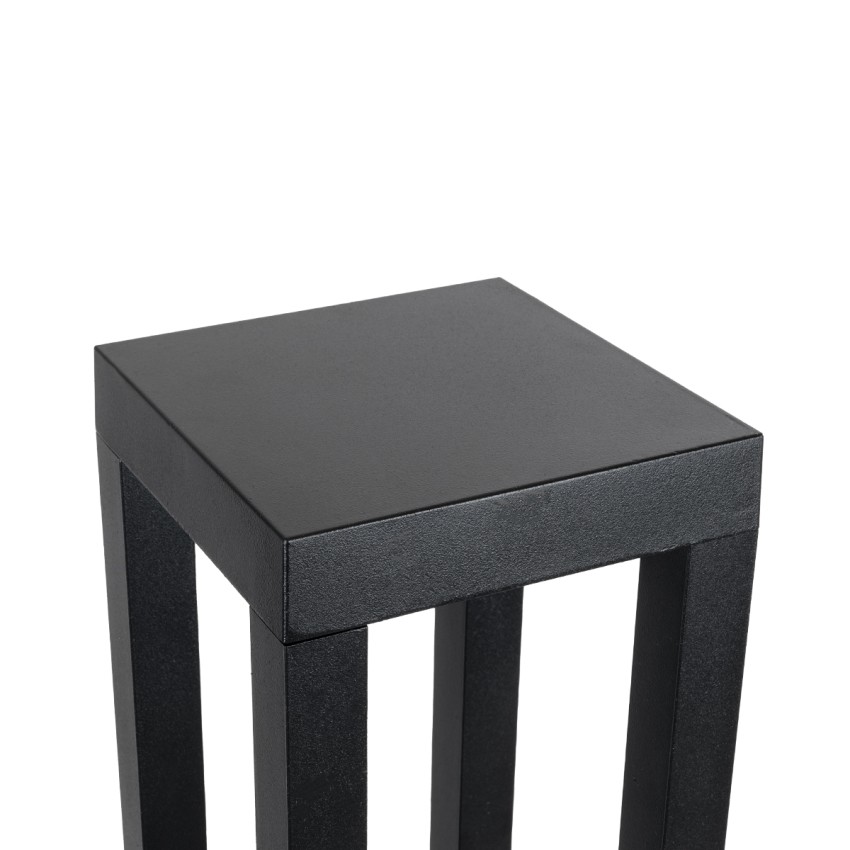 GLOBOSTAR® HONEYBEE  Φωτιστικό Κολωνάκι Κήπου LED 15W 1500lm 120° AC 220-240V Αδιάβροχο IP65 Θερμό Λευκό 2700K - Γκρι Ανθρακί - Μ20 x Π20 x Υ60cm