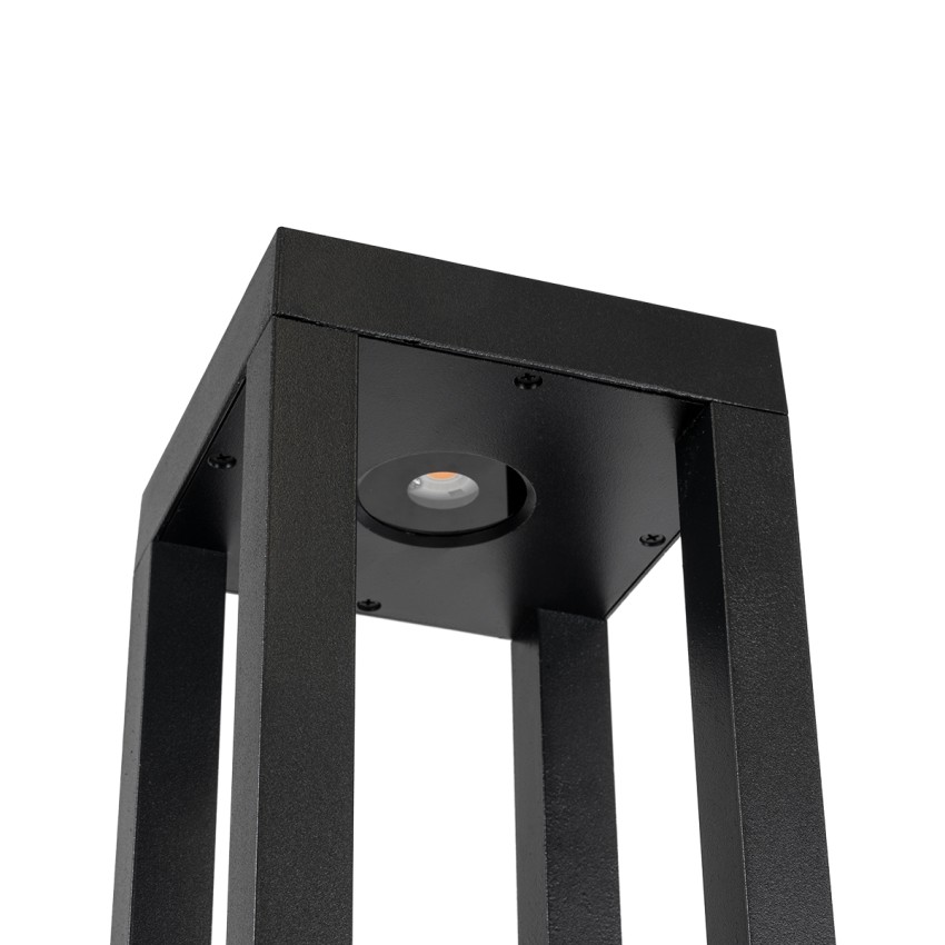 GLOBOSTAR® HONEYBEE  Φωτιστικό Κολωνάκι Κήπου LED 15W 1500lm 120° AC 220-240V Αδιάβροχο IP65 Θερμό Λευκό 2700K - Γκρι Ανθρακί - Μ20 x Π20 x Υ60cm