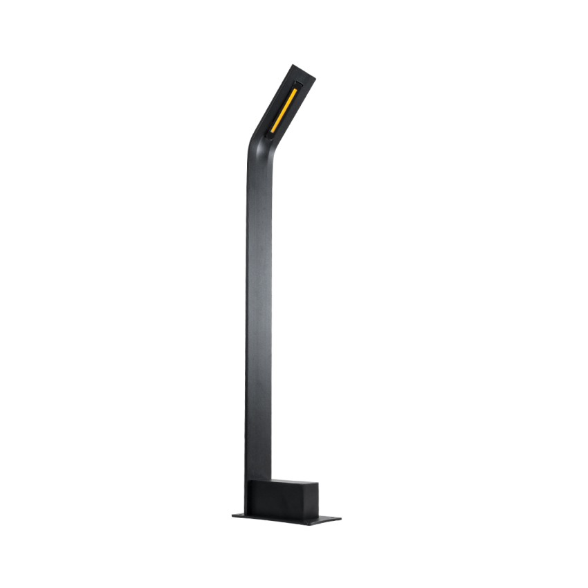 GLOBOSTAR® GREENERY  Φωτιστικό Κολωνάκι Κήπου LED 15W 1500lm 120° AC 220-240V Αδιάβροχο IP65 - Θερμό Λευκό 2700K - Γκρι Ανθρακί - Μ8 x Π15 x Υ70cm