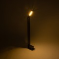 GLOBOSTAR® GREENERY  Φωτιστικό Κολωνάκι Κήπου LED 15W 1500lm 120° AC 220-240V Αδιάβροχο IP65 - Θερμό Λευκό 2700K - Γκρι Ανθρακί - Μ8 x Π15 x Υ70cm