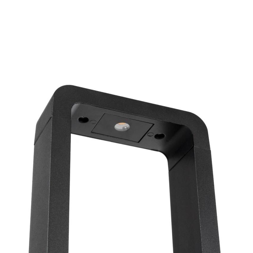 GLOBOSTAR® BACKYARD  Φωτιστικό Κολωνάκι Κήπου LED 15W 1500lm 60° AC 220-240V Αδιάβροχο IP65 Θερμό Λευκό 2700K - Γκρι Ανθρακί - Μ16 x Π5.5 x Υ58cm