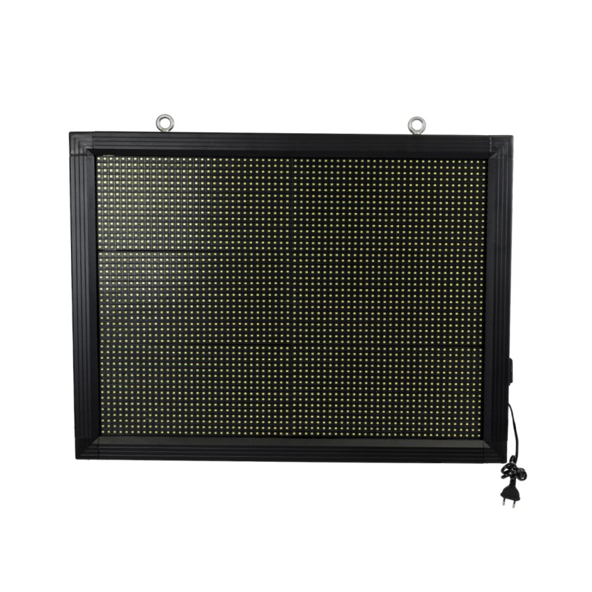 GLOBOSTAR®DISPLAY  Κυλιόμενη Ψηφιακή Επιγραφή 64x48cm P10 Μονής Όψης LED AC 220-240V Αδιάβροχο IP65 Ψυχρό Λευκό 6000K - WiFi Control μέσω FK APP - Αισθητήρας Θερμοκρασίας & Υγρασίας - Μ72 x Π9 x Υ56cm