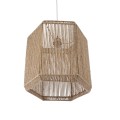 CAYMAN  Boho Κρεμαστό Φωτιστικό Πλέγμα Μονόφωτο 1 x E27 IP20 Μπεζ Σχοινί - Μ40 x Π40 x Υ40cm