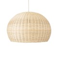 RAITO  Boho Κρεμαστό Φωτιστικό Καμπάνα Μονόφωτο 1 x E27 IP20 Μπεζ Ξύλο - Μ60 x Π60 x Υ40cm