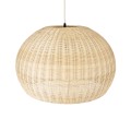 RAITO  Boho Κρεμαστό Φωτιστικό Καμπάνα Μονόφωτο 1 x E27 IP20 Μπεζ Ξύλο - Μ60 x Π60 x Υ40cm