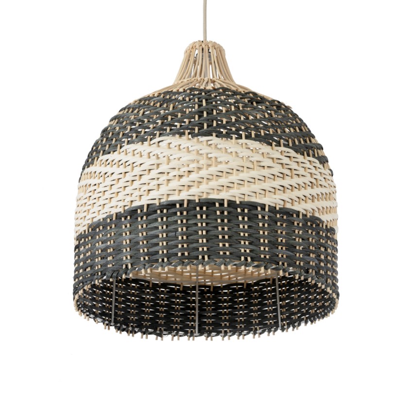 GLOBOSTAR® BARBADOS  Boho Κρεμαστό Φωτιστικό Οροφής με Ντουί 1 x E27 AC 220-240V IP20 - Μπεζ & Χακί - Μ40 x Π40 x Υ45cm