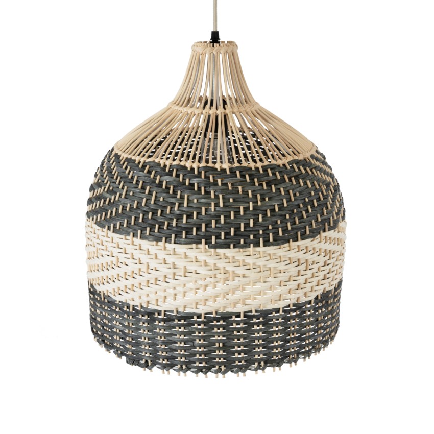 GLOBOSTAR® BARBADOS  Boho Κρεμαστό Φωτιστικό Οροφής με Ντουί 1 x E27 AC 220-240V IP20 - Μπεζ & Χακί - Μ40 x Π40 x Υ45cm