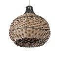 GLOBOSTAR® SEYCHELLES  Boho Κρεμαστό Φωτιστικό Οροφής με Ντουί 1 x E27 AC 220-240V IP20 - Μπεζ & Χακί - Μ40 x Π40 x Υ40cm