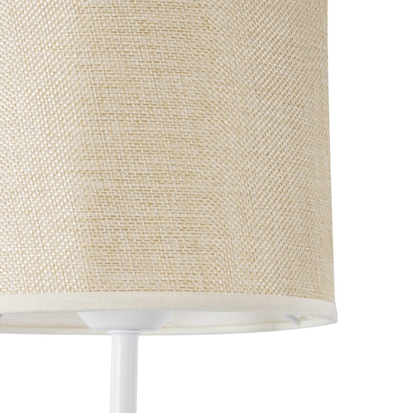 GLOBOSTAR® MANU  Μοντέρνο Φωτιστικό Τοίχου - Απλίκα με Ντουί 1 x E27 AC 220-240V IP20 - Λευκό & Μπεζ - Μ18 x Π20 x Υ37cm