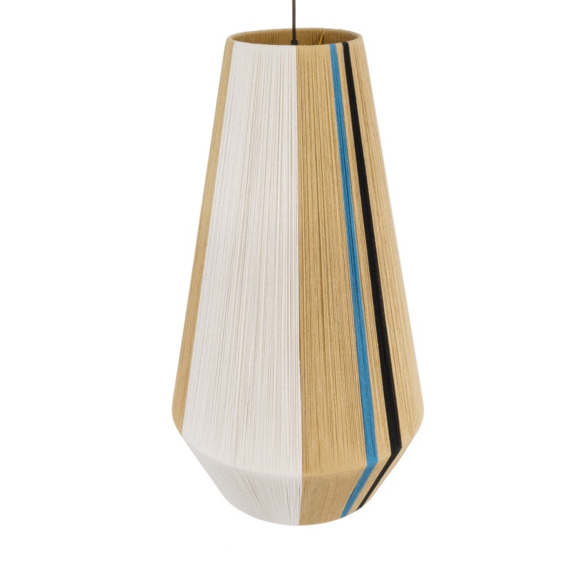 SALERNO  Boho Κρεμαστό Φωτιστικό Πλέγμα Μονόφωτο 1 x E27 IP20 Πολύχρωμο Σχοινί - Μ50 x Π50 x Υ90cm