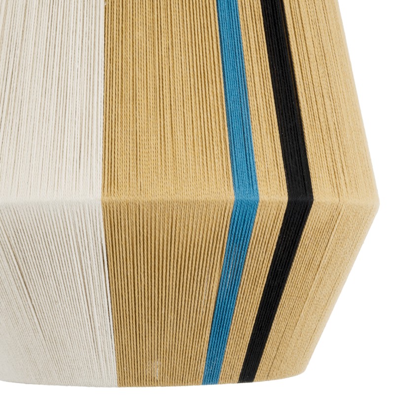 SALERNO  Boho Κρεμαστό Φωτιστικό Πλέγμα Μονόφωτο 1 x E27 IP20 Πολύχρωμο Σχοινί - Μ50 x Π50 x Υ90cm