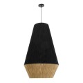 SALERNO  Boho Κρεμαστό Φωτιστικό Πλέγμα Μονόφωτο 1 x E27 IP20 Μαύρο & Μπεζ Σχοινί - Μ50 x Π50 x Υ80cm