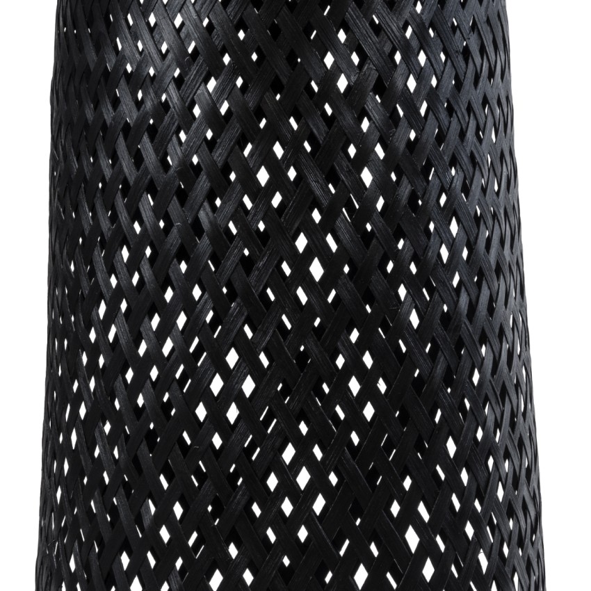 MAMIZU  Boho Επιδαπέδιο Φωτιστικό Μονόφωτο 1 x E27 IP20 Μαύρο Ξύλο - Μ28 x Π28 x Υ93cm