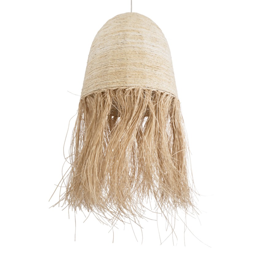 AREMBEPE  Boho Κρεμαστό Φωτιστικό Πλέγμα Μονόφωτο 1 x E27 IP20 Μπεζ Ράφια - Μ60 x Π60 x Υ130cm