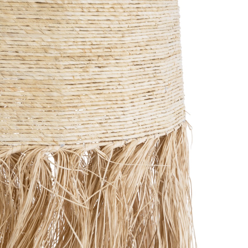 AREMBEPE  Boho Κρεμαστό Φωτιστικό Πλέγμα Μονόφωτο 1 x E27 IP20 Μπεζ Ράφια - Μ60 x Π60 x Υ130cm