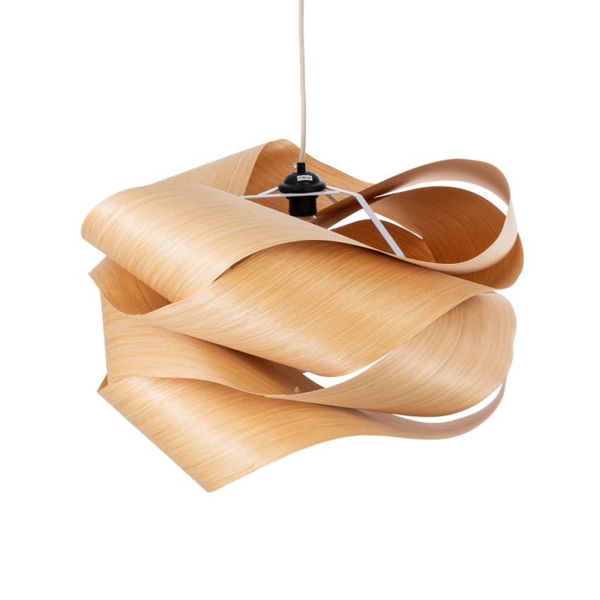 SARDIGNA  Boho Κρεμαστό Φωτιστικό Πλέγμα Μονόφωτο 1 x E27 IP20 Καφέ Ξύλο - Μ60 x Π60 x Υ30cm