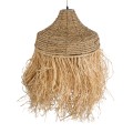 PORTOFERRAIO  Boho Κρεμαστό Φωτιστικό Πλέγμα Μονόφωτο 1 x E27 IP20 Μπεζ Ράφια - Μ50 x Π50 x Υ80cm