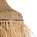 PORTOFERRAIO  Boho Κρεμαστό Φωτιστικό Πλέγμα Μονόφωτο 1 x E27 IP20 Μπεζ Ράφια - Μ50 x Π50 x Υ80cm