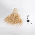 LETA  Boho Κρεμαστό Φωτιστικό Πλέγμα Μονόφωτο 1 x E27 IP20 Μπεζ Ράφια - Μ34 x Π34 x Υ70cm