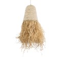 LETA  Boho Κρεμαστό Φωτιστικό Πλέγμα Μονόφωτο 1 x E27 IP20 Μπεζ Ράφια - Μ34 x Π34 x Υ70cm