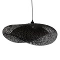 GLOBOSTAR® MEXICO  Boho Κρεμαστό Φωτιστικό Οροφής με Ντουί 1 x E27 AC 220-240V IP20 - Μαύρο - Μ85 x Π50 x Υ30cm
