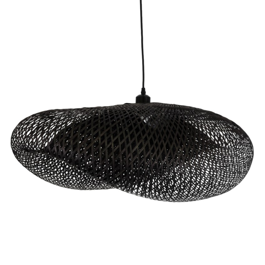 GLOBOSTAR® MEXICO  Boho Κρεμαστό Φωτιστικό Οροφής με Ντουί 1 x E27 AC 220-240V IP20 - Μαύρο - Μ85 x Π50 x Υ30cm