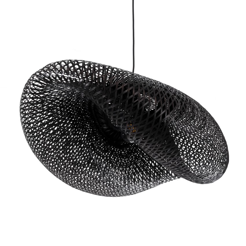 GLOBOSTAR® MEXICO  Boho Κρεμαστό Φωτιστικό Οροφής με Ντουί 1 x E27 AC 220-240V IP20 - Μαύρο - Μ85 x Π50 x Υ30cm