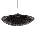 GLOBOSTAR® MEXICO  Boho Κρεμαστό Φωτιστικό Οροφής με Ντουί 1 x E27 AC 220-240V IP20 - Μαύρο - Μ85 x Π50 x Υ30cm