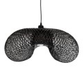 GLOBOSTAR® MEXICO  Boho Κρεμαστό Φωτιστικό Οροφής με Ντουί 1 x E27 AC 220-240V IP20 - Μαύρο - Μ85 x Π50 x Υ30cm