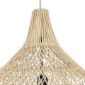 ADEJE  Boho Κρεμαστό Φωτιστικό Πλέγμα Μονόφωτο 1 x E27 IP20 Μπεζ Ξύλο - Μ60 x Π60 x Υ60cm
