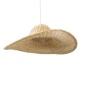 ESPARGOS  Boho Κρεμαστό Φωτιστικό Πλέγμα Μονόφωτο 1 x E27 IP20 Μπεζ Ξύλο - Μ70 x Π70 x Υ35cm