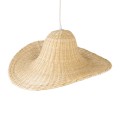 ESPARGOS  Boho Κρεμαστό Φωτιστικό Πλέγμα Μονόφωτο 1 x E27 IP20 Μπεζ Ξύλο - Μ70 x Π70 x Υ35cm