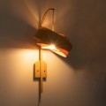 KALAMA  Boho Επιτοίχιο Φωτιστικό Απλίκα Μονόφωτο 1 x E27 IP20 Μπεζ Ξύλο - Μ30 x Π40 x Υ70cm