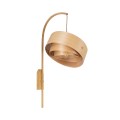 KALAMA  Boho Επιτοίχιο Φωτιστικό Απλίκα Μονόφωτο 1 x E27 IP20 Μπεζ Ξύλο - Μ30 x Π40 x Υ70cm