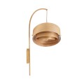 KALAMA  Boho Επιτοίχιο Φωτιστικό Απλίκα Μονόφωτο 1 x E27 IP20 Μπεζ Ξύλο - Μ30 x Π40 x Υ70cm