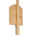KALAMA  Boho Επιτοίχιο Φωτιστικό Απλίκα Μονόφωτο 1 x E27 IP20 Μπεζ Ξύλο - Μ30 x Π40 x Υ70cm