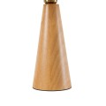KAUAI  Μοντέρνο Επιτραπέζιο Φωτιστικό Μονόφωτο 1 x E27 AC220-240V IP20 - Μ38 x Π30 x Υ48cm - Μπεζ Ξύλινο Καμπάνα