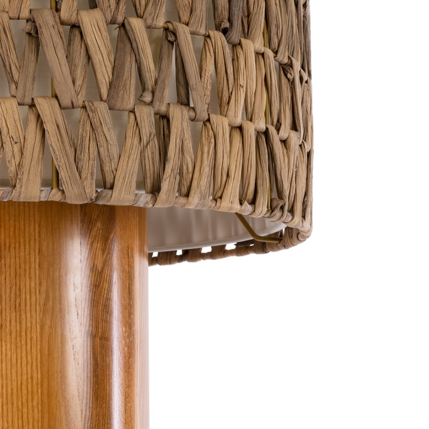 Μοντέρνο Επιδαπέδιο Φωτιστικό Μονόφωτο 1 x E27 IP20 Καφέ Ξύλο - Μ43 x Π43 x Υ160cm