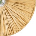 COLOMBO  Boho Επιτοίχιο Φωτιστικό Απλίκα Μονόφωτο 1 x E27 IP20 Μπεζ Ράφια - Μ40 x Π40 x Υ9cm