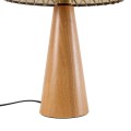 MASPALOMAS  Boho Επιτραπέζιο Φωτιστικό Μονόφωτο 1 x E27 AC220-240V IP20 - Φ30 x Υ45cm - Μπεζ Ξύλινο Καμπάνα