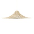 GLOBOSTAR® PALERMO  Boho Κρεμαστό Φωτιστικό Οροφής με Ντουί 1 x E27 AC 220-240V IP20 - Μπεζ - Μ160 x Π160 x Υ45cm