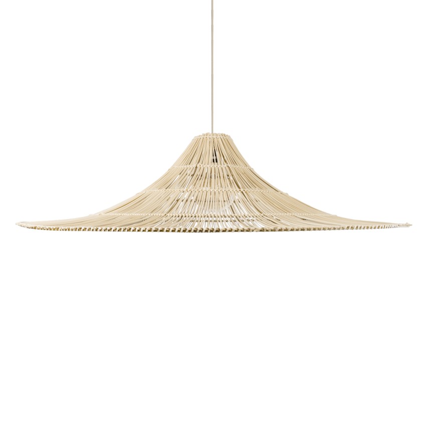 GLOBOSTAR® PALERMO  Boho Κρεμαστό Φωτιστικό Οροφής με Ντουί 1 x E27 AC 220-240V IP20 - Μπεζ - Μ160 x Π160 x Υ45cm