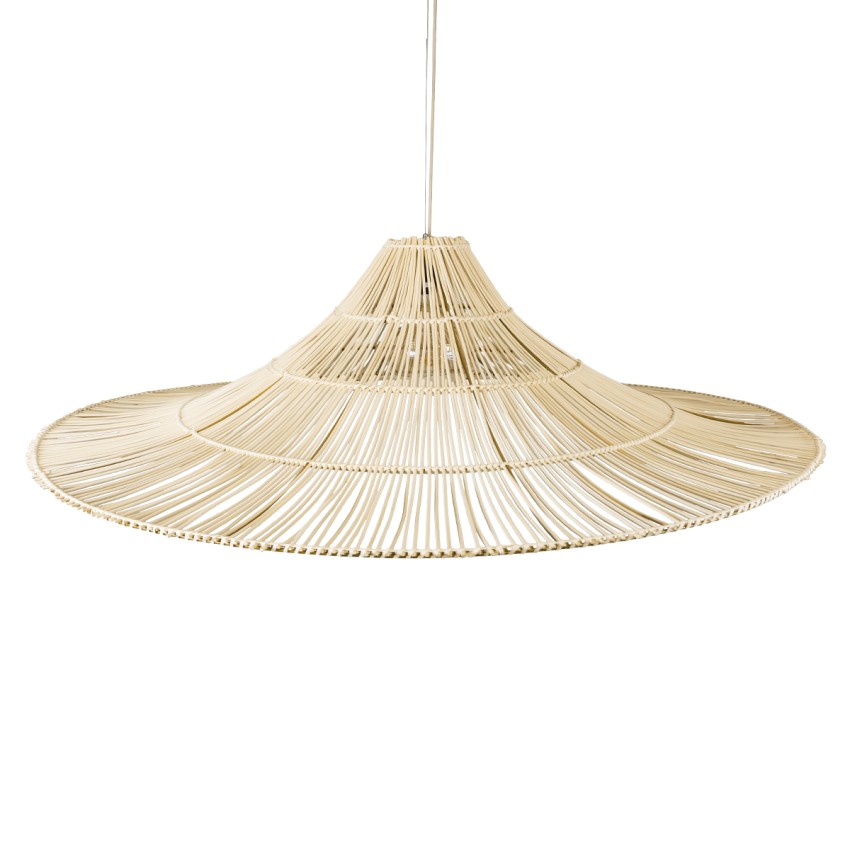 GLOBOSTAR® PALERMO  Boho Κρεμαστό Φωτιστικό Οροφής με Ντουί 1 x E27 AC 220-240V IP20 - Μπεζ - Μ160 x Π160 x Υ45cm