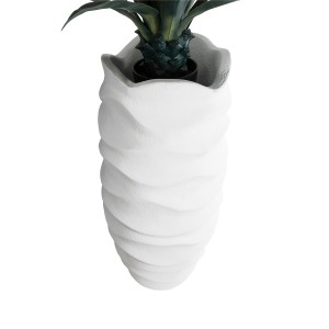 Τεχνητός Κήπος PORTOFINO  Επιδαπέδιο Πολυεστερικό Τσιμεντένιο Κασπώ Γλάστρα -  Λευκό Φ50 x Υ110cm