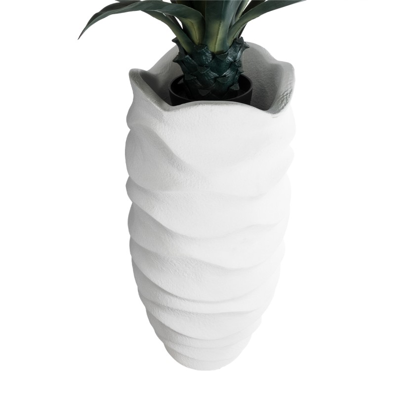 Τεχνητός Κήπος PORTOFINO  Επιδαπέδιο Πολυεστερικό Τσιμεντένιο Κασπώ Γλάστρα -  Λευκό Φ50 x Υ110cm